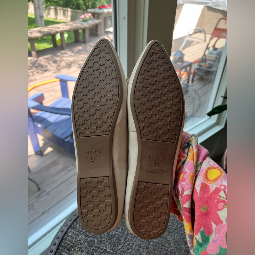 BIRDIES THE GOLDFINCH BOW LEATHER ECRU FLATS 9.5 - Picture 12 of 12